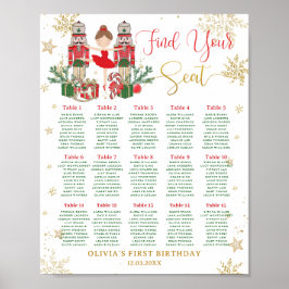 Póster Nutcracker Winter Onederland 1st Birthday Seating