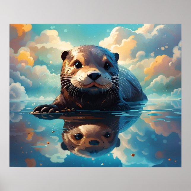 Póster Nutria Adorable (Frente)