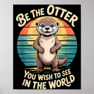 Póster Nutria Motivacional Divertida Inspiradora Positivi