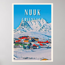 Póster Nuuk, la ville polaire aux paysages époustouflants