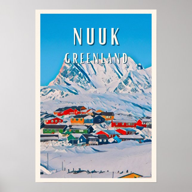 Póster Nuuk, la ville polaire aux paysages époustouflants (Frente)