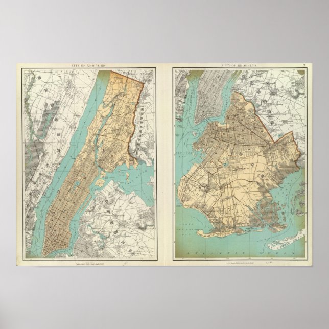 Póster NY City, Brooklyn (Frente)