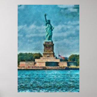 Póster NY - La Estatua de la Libertad