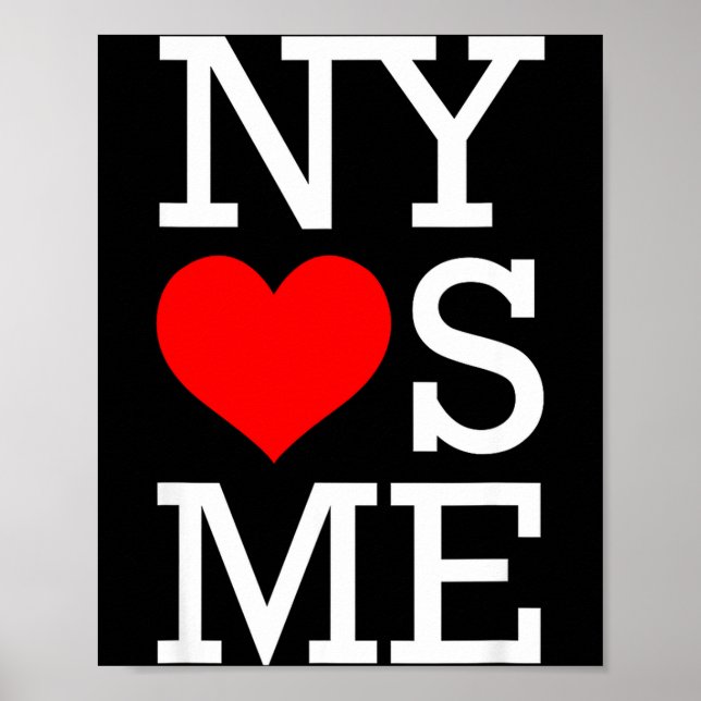 Póster Ny Loves Me Funny I Heart New York  (Frente)
