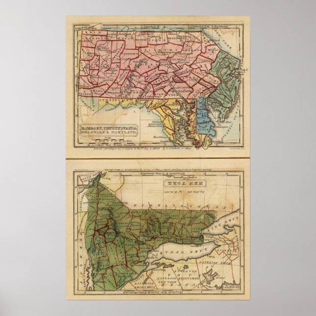 Póster NY, NJ, Pa, Del, Md (Frente)