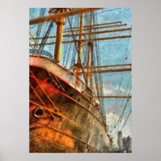 Póster NY - Puerto marítimo de South Street - Pekín