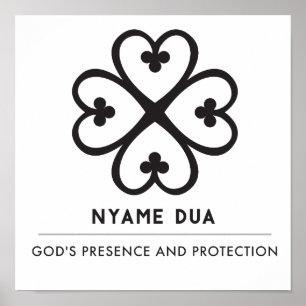 Póster Nyame Dua   Presencia y protección de Dios
