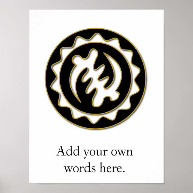 Póster Nyame Ye Ohene | Dios es el símbolo del Rey (Frente)