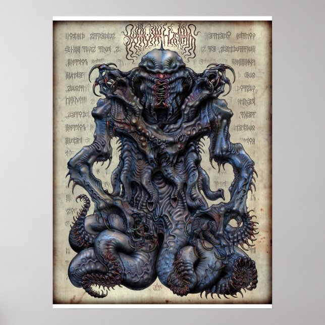 Póster Nyarlathotep no adornado 18x24 (Frente)