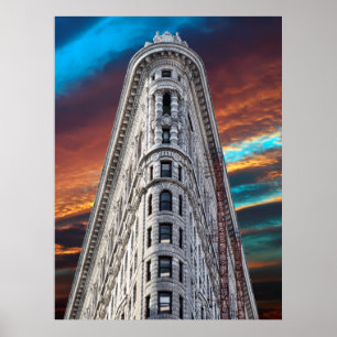 PÓSTER NYC FLATIRON SKYSCRAPER