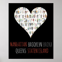 NYC Heart Brooklyn Bronx Queens Manhattan