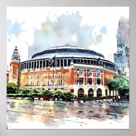 Póster NYC Madison Garden in Detail Watercolor