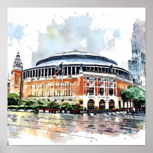 Póster NYC Madison Garden in Detail Watercolor
