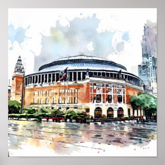 Póster NYC Madison Garden in Detail Watercolor