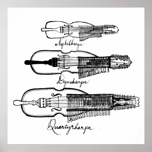 Póster Nyckelharpa poster (Frente)