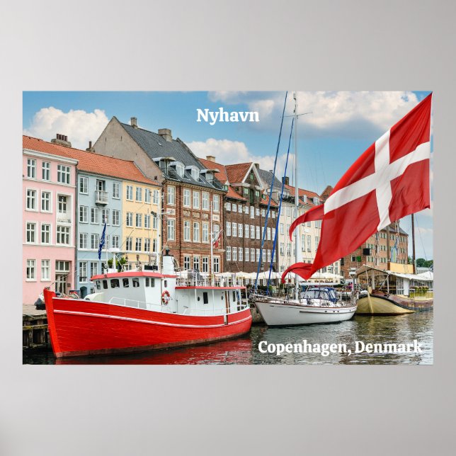 Póster Nyhavn Copenhagen Dinamarca (Frente)