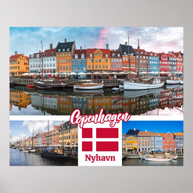 Póster Nyhavn Copenhagen Dinamarca (Frente)