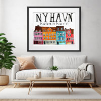 NYHAVN Kobenhavn Watercolor Art Travel