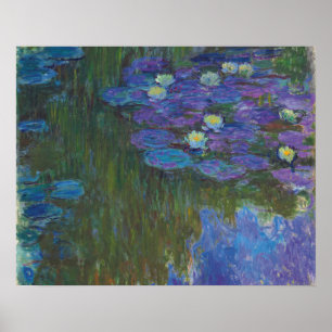 Póster Nymphéas en fleur   1914-17