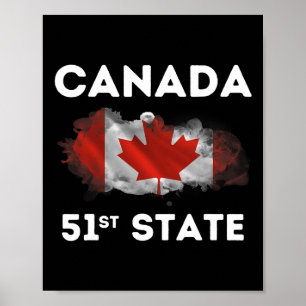 Póster O Canadá 51ª broma estatal Trump camiseta meme de 