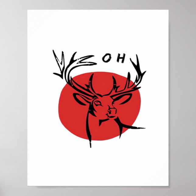 Póster O Dear O Dear Red Retro Classic Design  (Frente)