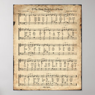 Póster O El profundo amor por la imagen de Jesús Vintage