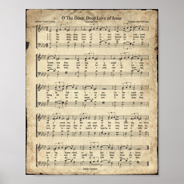 Póster O El profundo amor por la imagen del himno de Jesú (Frente)