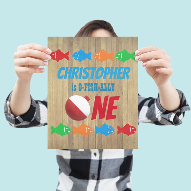 Póster O-Fish-Ally Un pescador Primer cumpleaños (Subido por el creador)