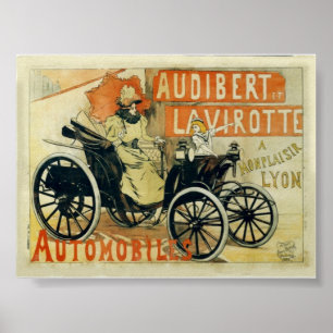 Poster o impresión francés del anuncio del coche