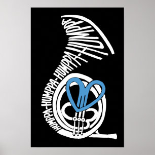 Poster o impresión oscuro azul del amor de Humppa