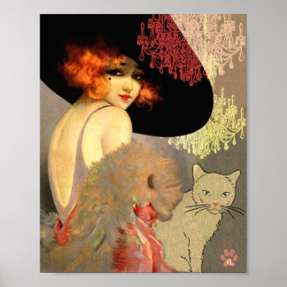 Poster o impresión Veronica Cat y Chandelier