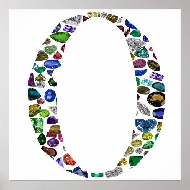 Póster O Letra monograma (Frente)