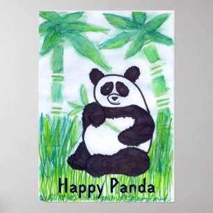 Póster O.O. Happy Panda 16x23