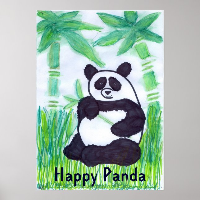 Póster O.O. Happy Panda 16x23 (Frente)