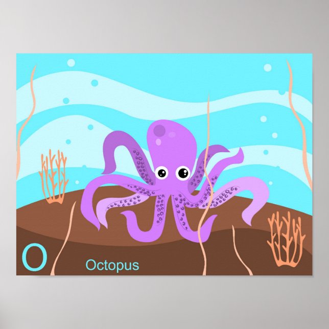 Póster O para Poster de pulpo (Frente)