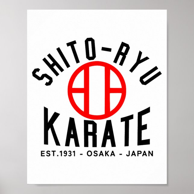 Póster O-ryu Karate Japón Artes Marciales  (Frente)