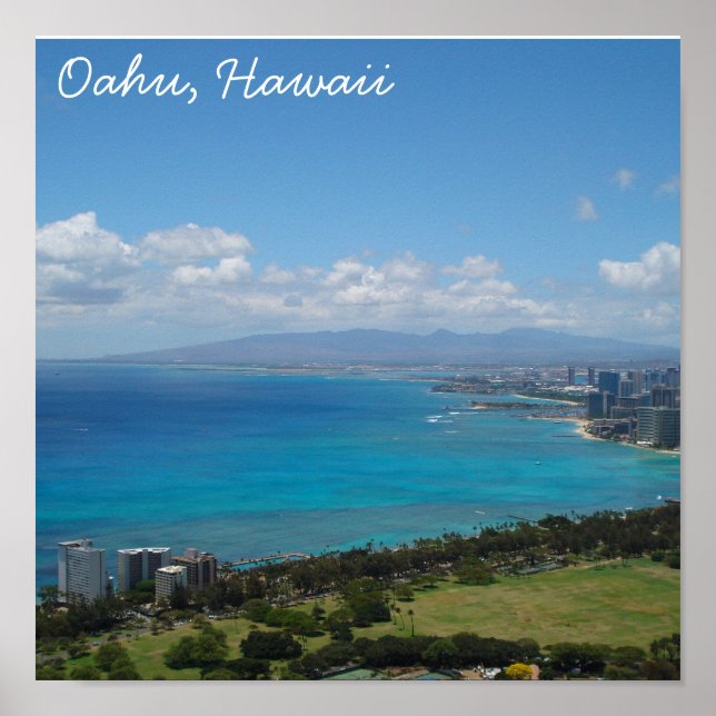 Póster Oahu, Hawaii (Frente)