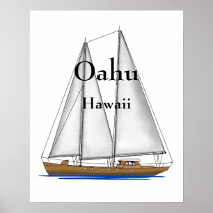 Póster Oahu Hawaii