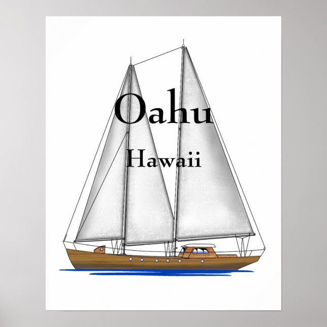 Póster Oahu Hawaii (Frente)
