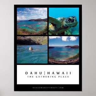Póster Oahu Hawaii - el lugar de acopio