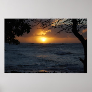 Póster Oahu Sunset
