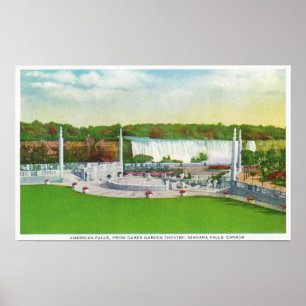 Póster Oakes Garden Theatre view of American Falls