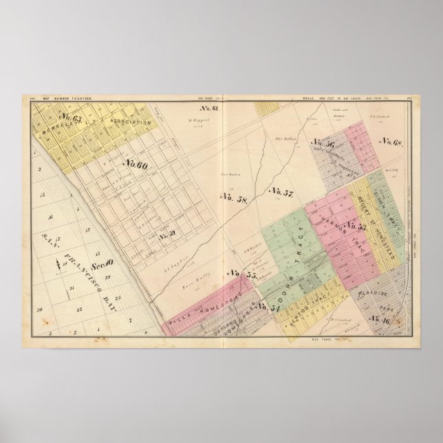 Póster Oakland, alrededores 14 (Frente)