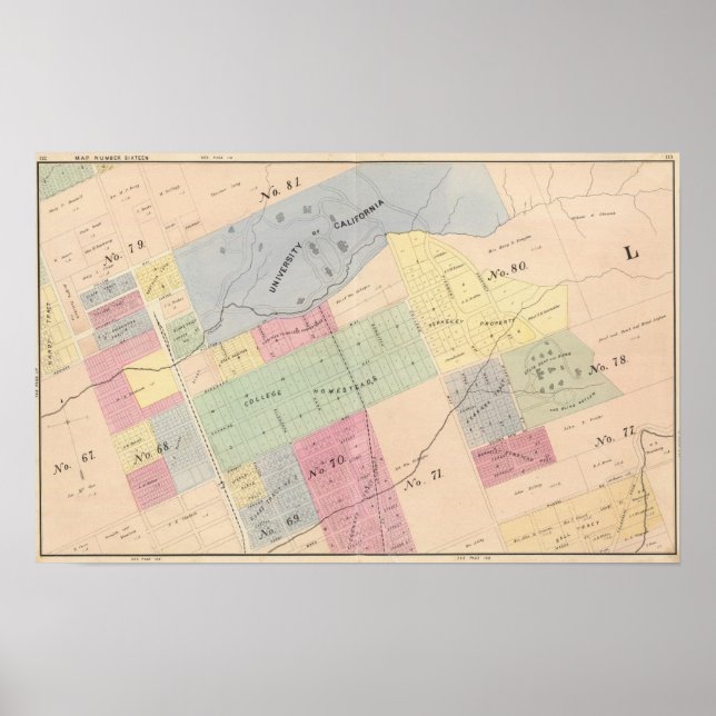 Póster Oakland, alrededores 16 (Frente)