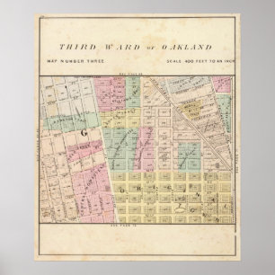 Póster Oakland, alrededores 3
