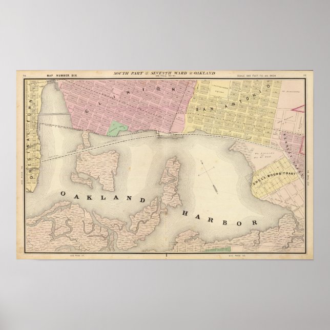 Póster Oakland, alrededores 6 (Frente)