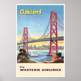 Póster Oakland Art California Travel Poster Western Print
