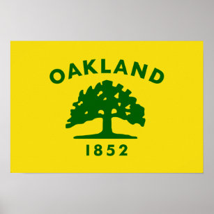 Póster Oakland, Bandera de California