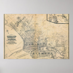 Póster Oakland, Berkeley, Alameda