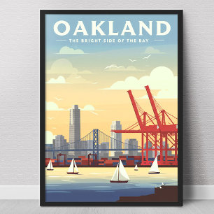 Póster Oakland California vintage